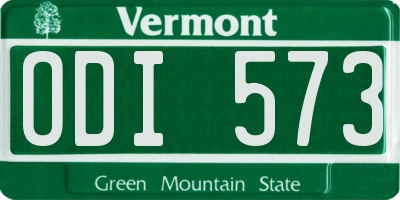 VT license plate ODI573