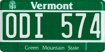 VT license plate ODI574