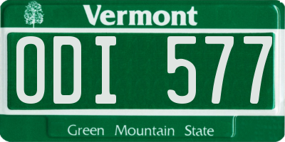 VT license plate ODI577