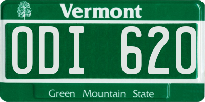 VT license plate ODI620
