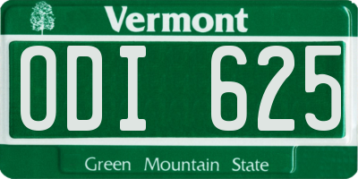 VT license plate ODI625