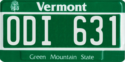 VT license plate ODI631