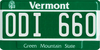 VT license plate ODI660