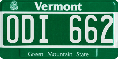 VT license plate ODI662