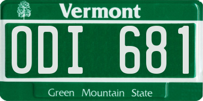 VT license plate ODI681