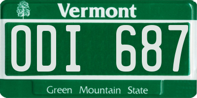 VT license plate ODI687