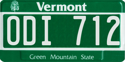VT license plate ODI712
