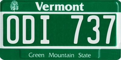 VT license plate ODI737
