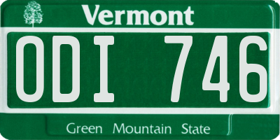 VT license plate ODI746