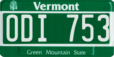 VT license plate ODI753