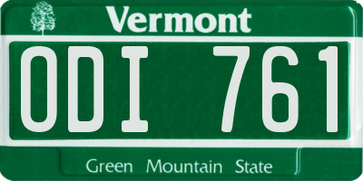 VT license plate ODI761
