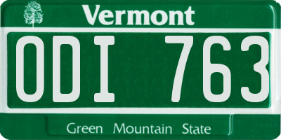 VT license plate ODI763