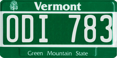 VT license plate ODI783