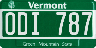 VT license plate ODI787