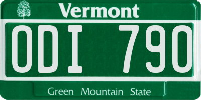 VT license plate ODI790