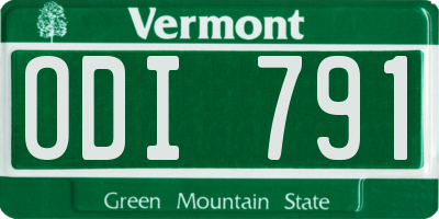 VT license plate ODI791