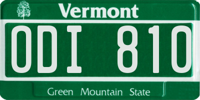 VT license plate ODI810