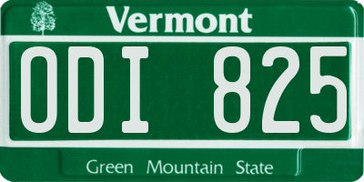 VT license plate ODI825