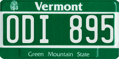 VT license plate ODI895
