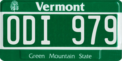 VT license plate ODI979
