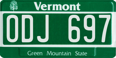 VT license plate ODJ697