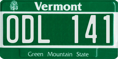 VT license plate ODL141