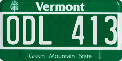 VT license plate ODL413