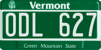 VT license plate ODL627