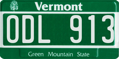 VT license plate ODL913
