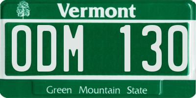 VT license plate ODM130