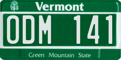 VT license plate ODM141