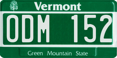 VT license plate ODM152