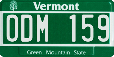 VT license plate ODM159