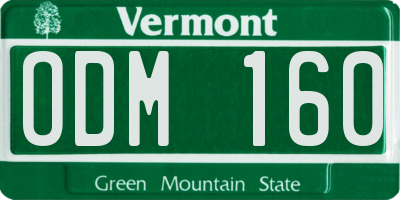 VT license plate ODM160