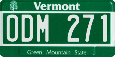 VT license plate ODM271
