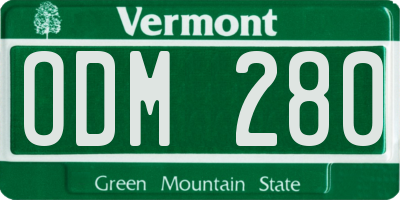 VT license plate ODM280
