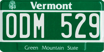 VT license plate ODM529