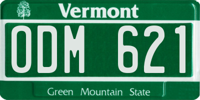 VT license plate ODM621