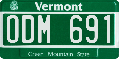 VT license plate ODM691