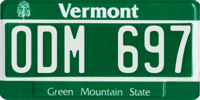 VT license plate ODM697