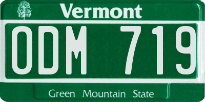 VT license plate ODM719