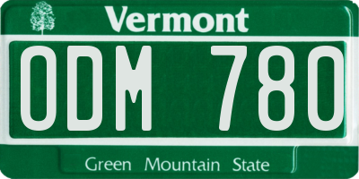 VT license plate ODM780