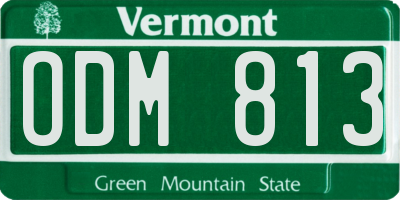VT license plate ODM813