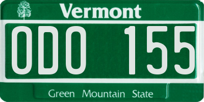 VT license plate ODO155
