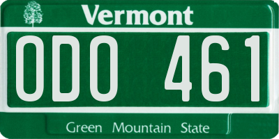 VT license plate ODO461