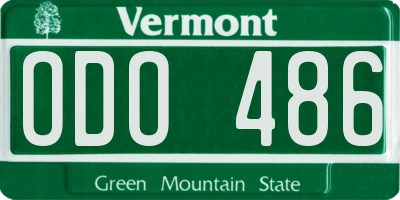 VT license plate ODO486