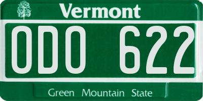 VT license plate ODO622