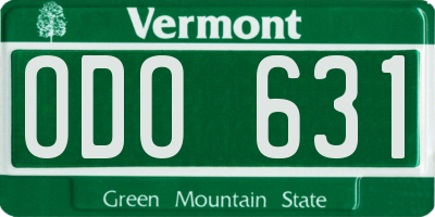 VT license plate ODO631