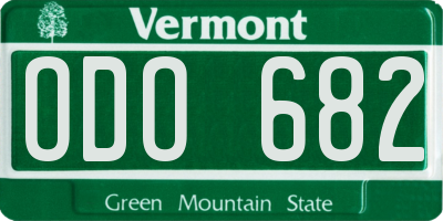 VT license plate ODO682