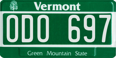 VT license plate ODO697